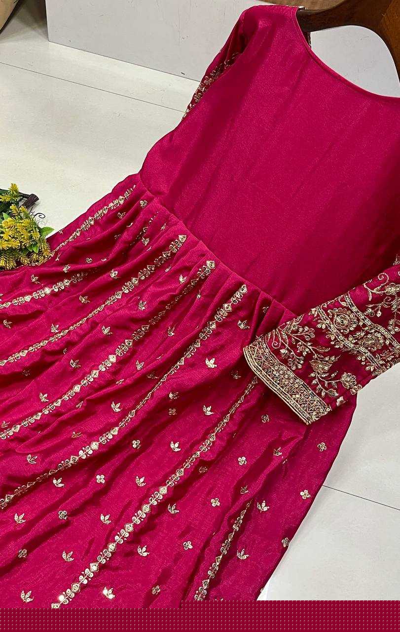 Chinon Silk KESH492 1328 Gowns Wholesale Fancy Gowns Embroidery Gowns Anarkali Gown Wedding Gown