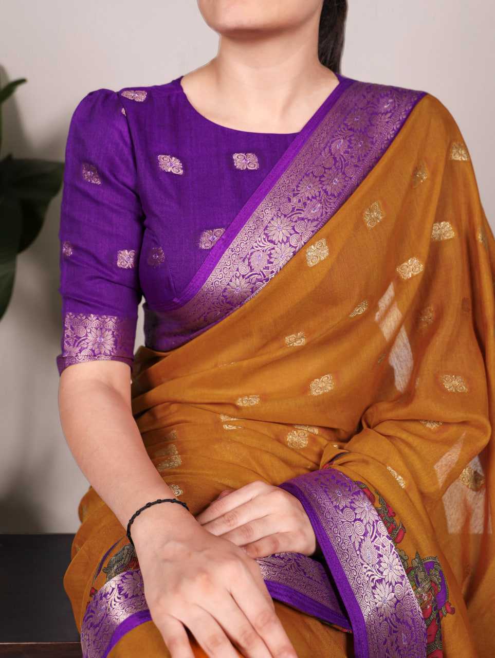 Cotton KESH134 7031 Sarees Wholesale Jacquard Saree Printed Cotton Saree Cotton Sarees