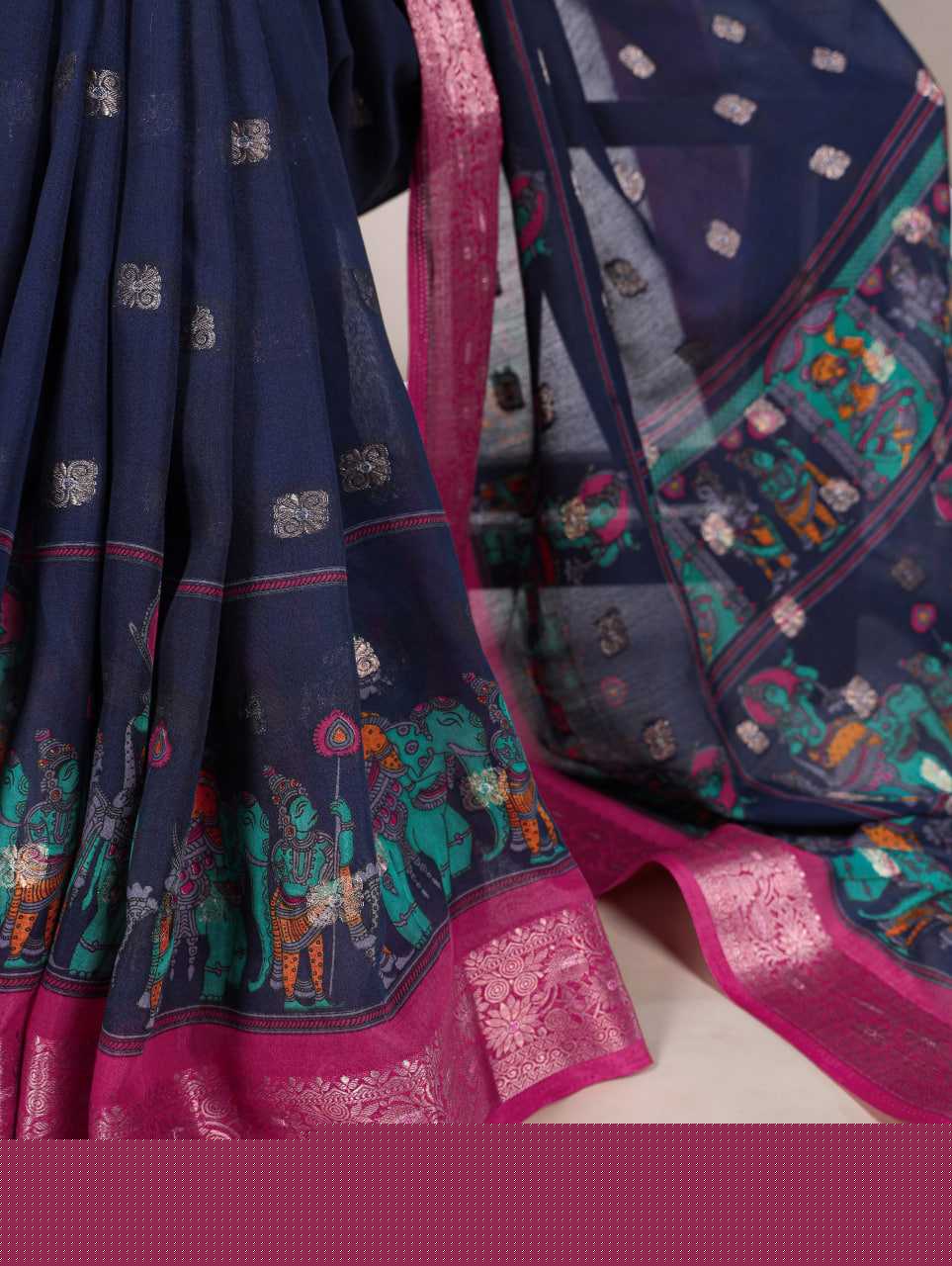 Cotton KESH134 7031 Sarees Wholesale Jacquard Saree Printed Cotton Saree Cotton Sarees