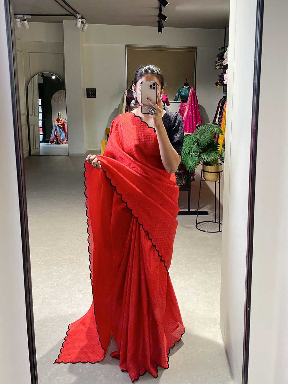 Cotton RIN197 7105 Sarees Wholesale Fancy Sarees Cutwork Saree Cotton Sarees Office Wear Sarees
