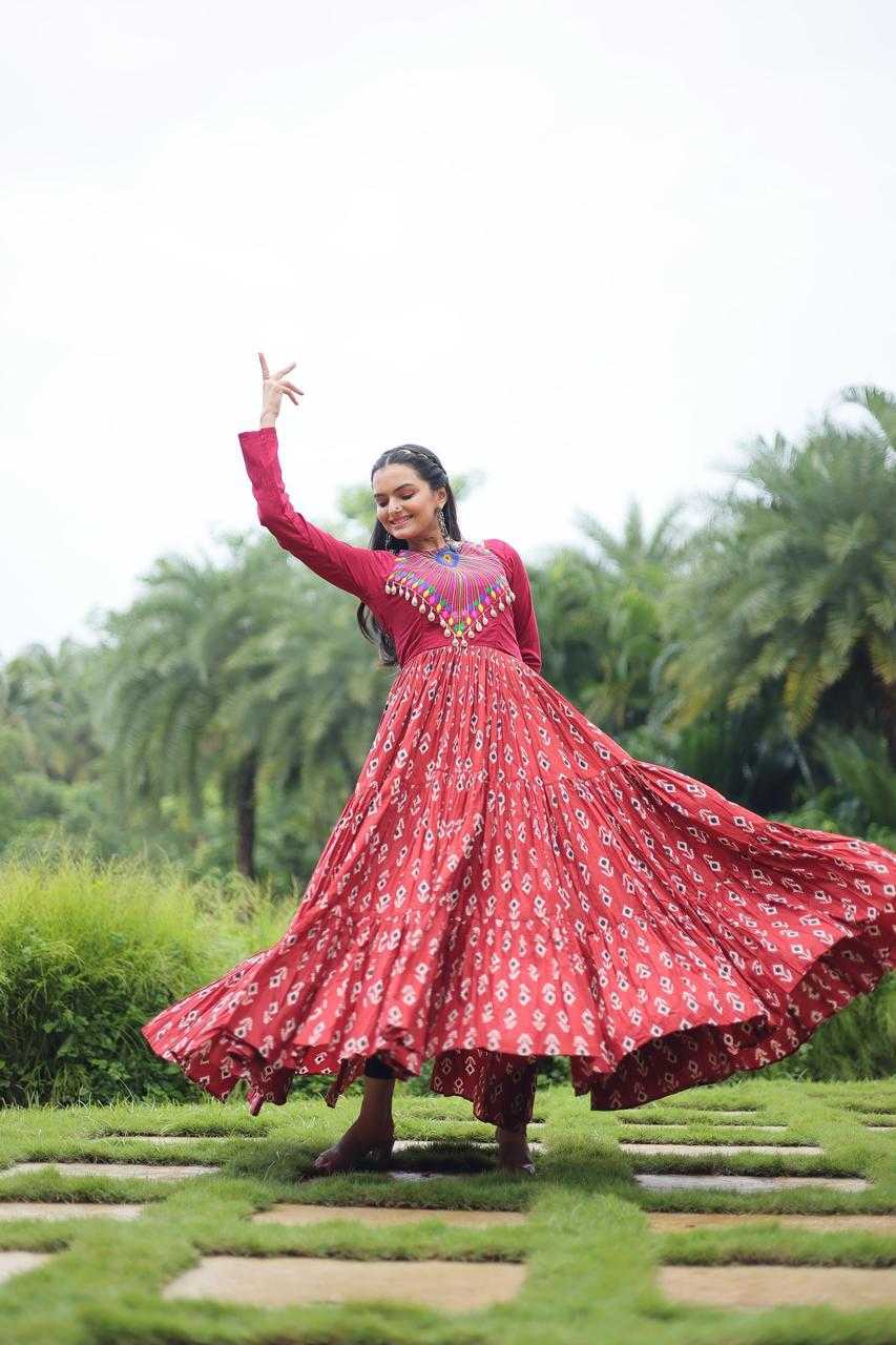 Cotton RIN197 Designer Printed Gown Gowns Wholesale Printed Gowns Anarkali Gown Party Gowns Long Gowns