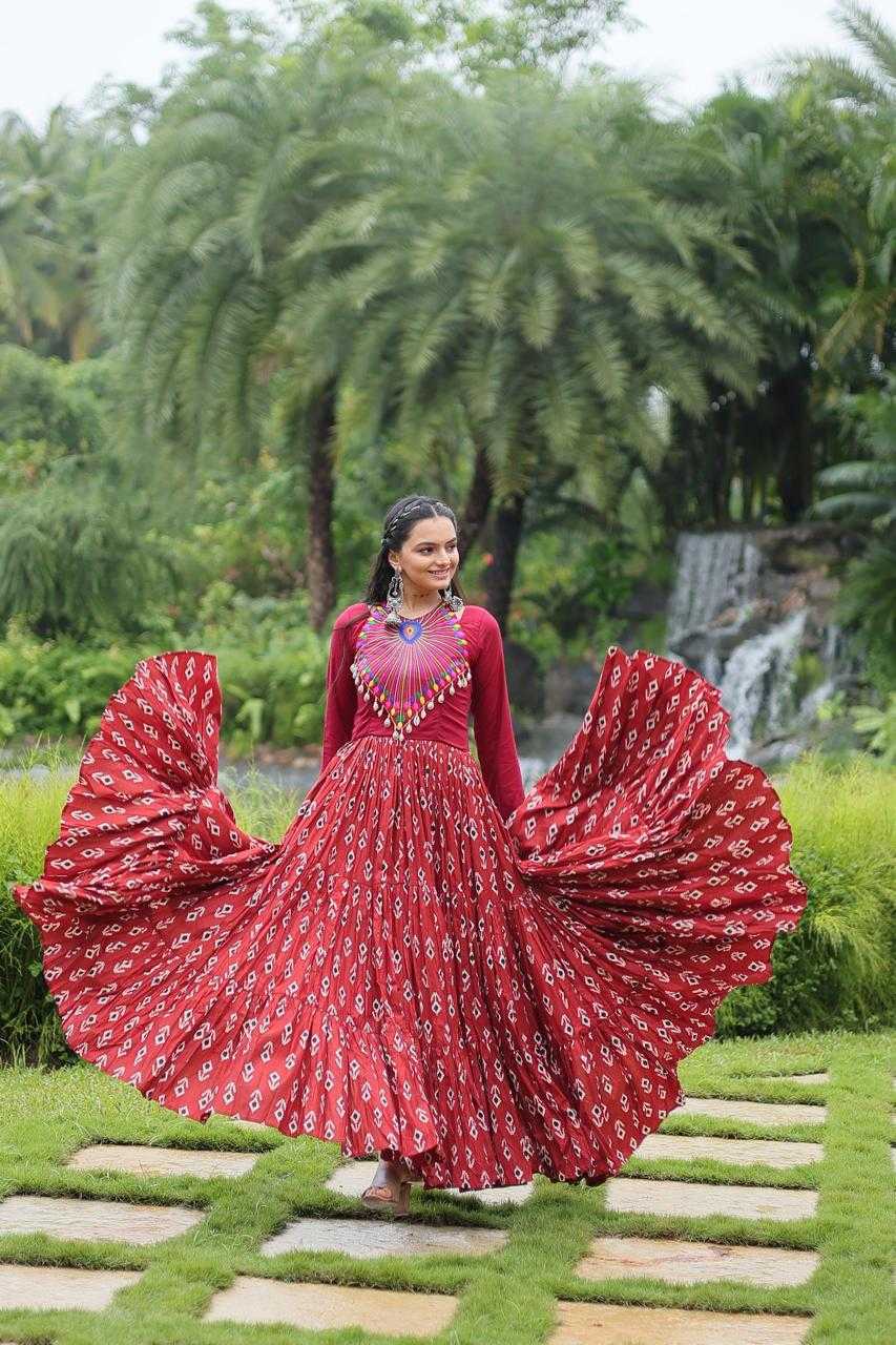 Cotton RIN197 Designer Printed Gown Gowns Wholesale Printed Gowns Anarkali Gown Party Gowns Long Gowns