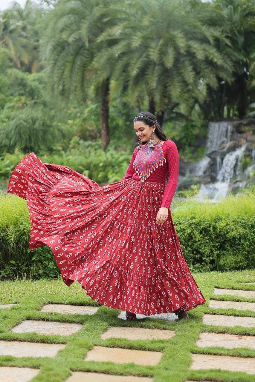 Cotton RIN197 Designer Printed Gown Gowns Wholesale Printed Gowns Anarkali Gown Party Gowns Long Gowns