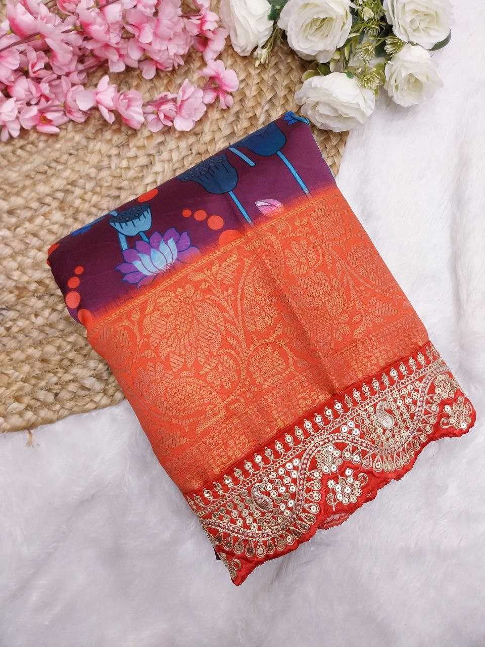 Dola Silk RIN171 - 434 Sarees Silk Sarees Wedding Collections Wholesale Printed Sarees Dola Silk Sarees Reception Outfits