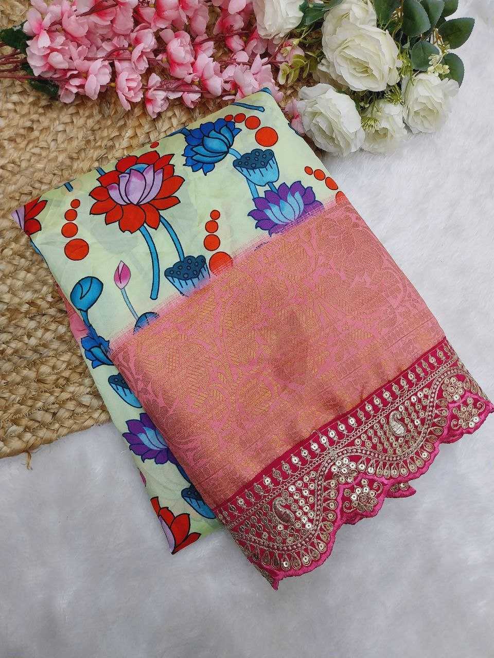 Dola Silk RIN171 - 434 Sarees Silk Sarees Wedding Collections Wholesale Printed Sarees Dola Silk Sarees Reception Outfits