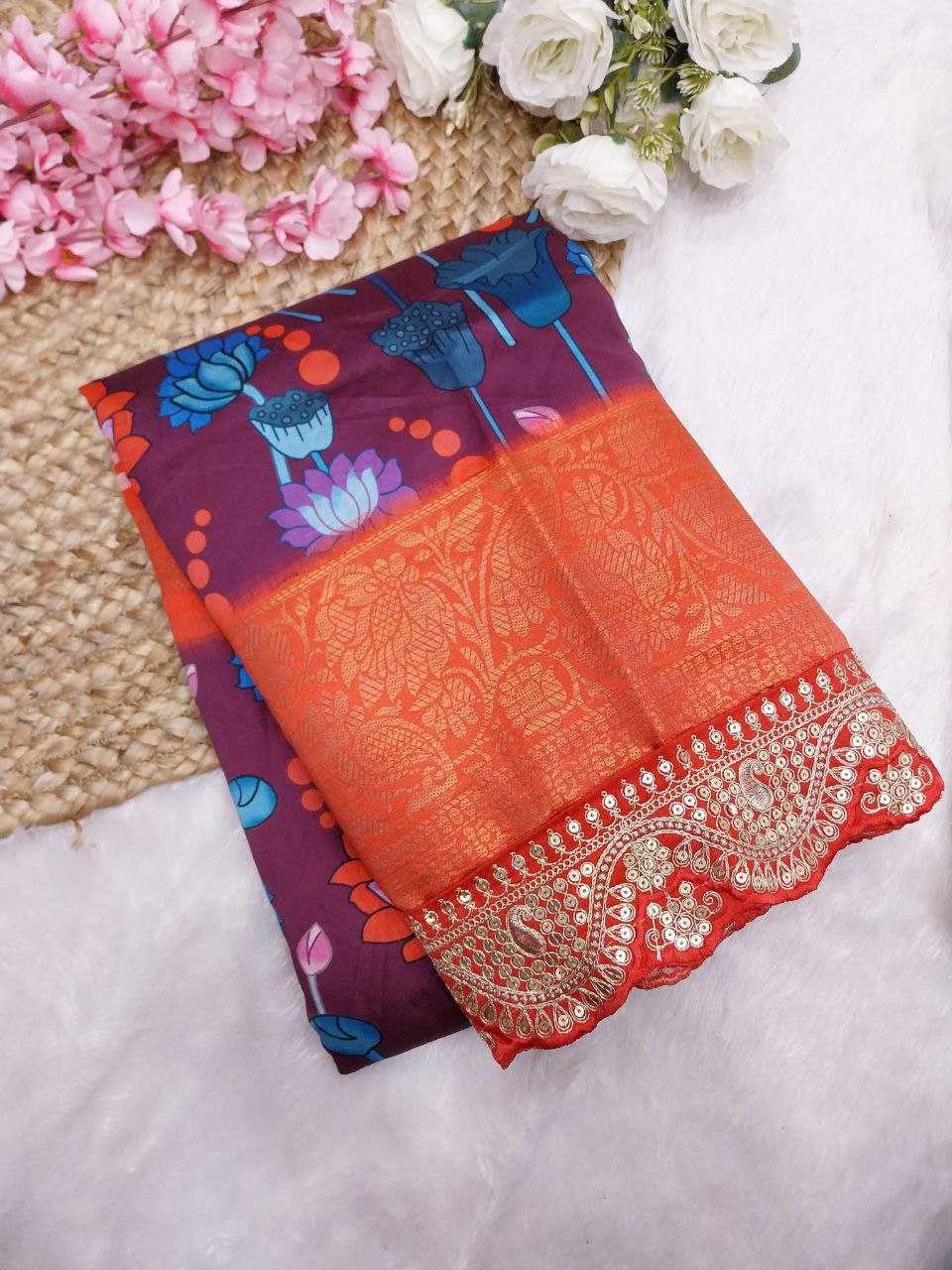 Dola Silk RIN171 - 434 Sarees Silk Sarees Wedding Collections Wholesale Printed Sarees Dola Silk Sarees Reception Outfits