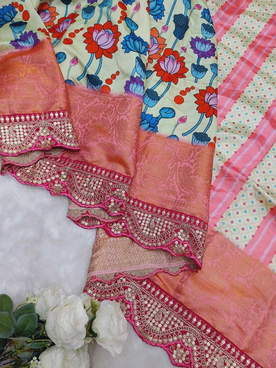 Dola Silk RIN171 - 434 Sarees Silk Sarees Wedding Collections Wholesale Printed Sarees Dola Silk Sarees Reception Outfits
