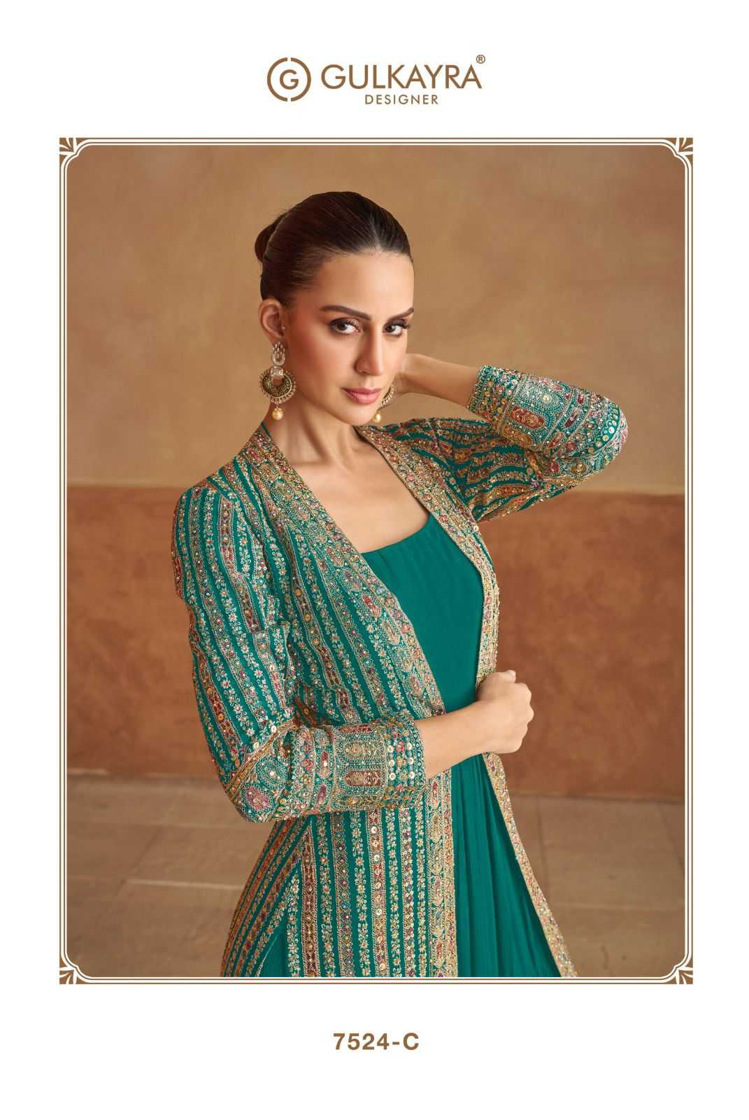 Georgette RIN184 NABIYA Gowns Wedding Collections Festive Collections Wholesale Embroidery Gowns Georgette Gown Designer Gowns