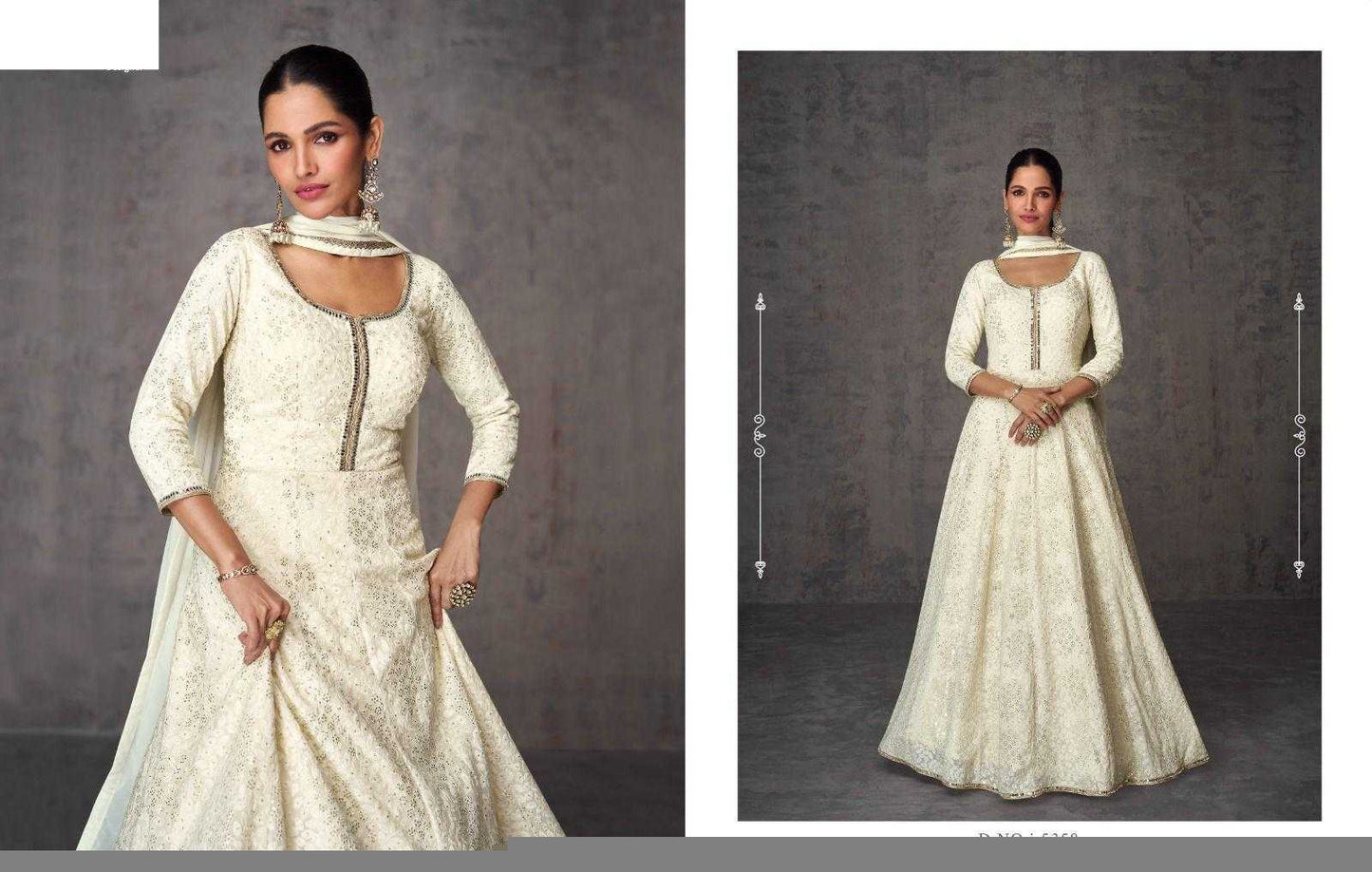 Georgette RIN197 SAYURI DESIGNER AMEENA Gowns Wholesale Printed Gowns Anarkali Gown Party Gowns Long Gowns