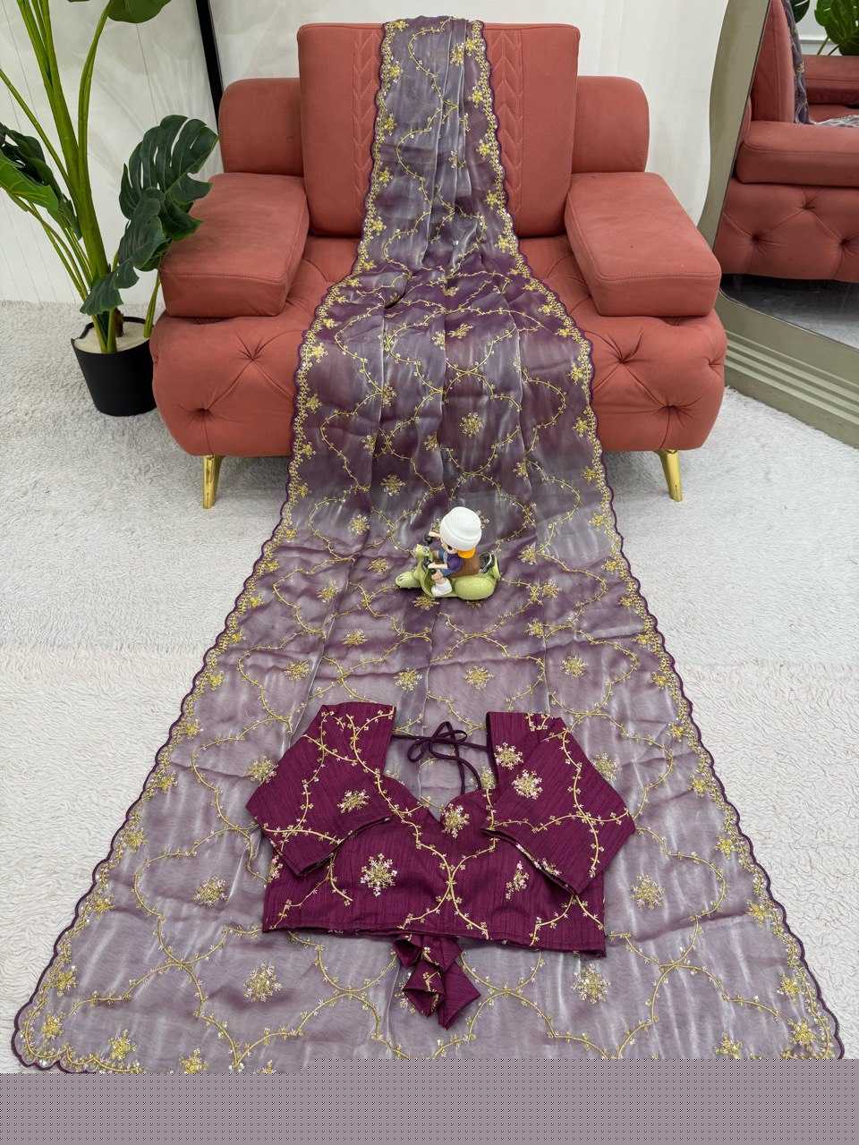 Jimmy Choo RIN133 561 Sarees Wholesale Fancy Sarees Sequence Sarees Weightless Sarees