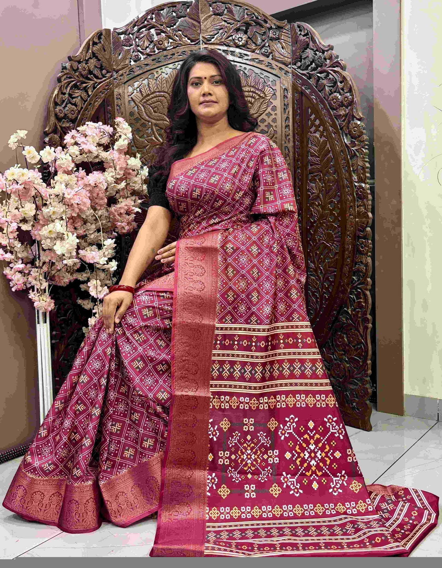 Kanjivaram Silk RIN145 MAHIRA Silk Sarees Wholesale Dola Silk Sarees Kanjeevaram Sarees Printed Silk Saree