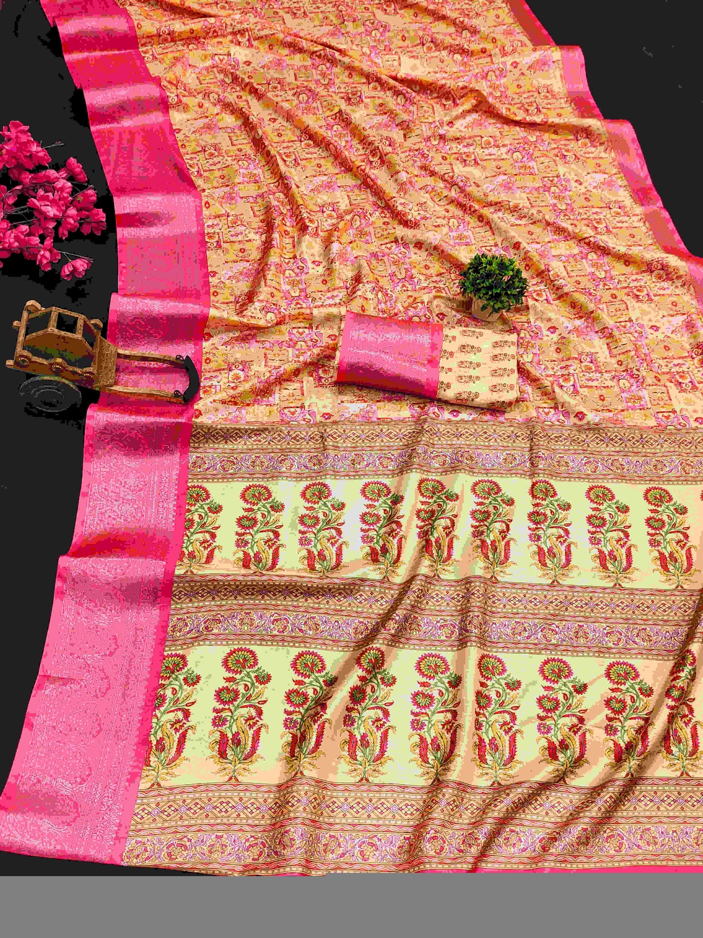 Kanjivaram Silk RIN145 RADHIKA Silk Sarees Wholesale Dola Silk Sarees Kanjeevaram Sarees Printed Silk Saree