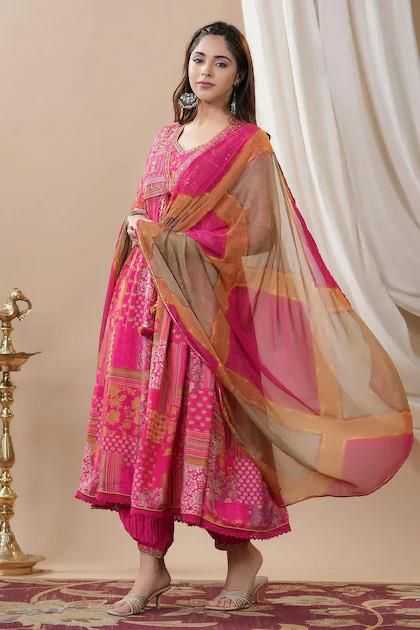 Muslin Silk RIN222 1066 Suits & Dresses Gowns Festive Collections Wholesale Printed Gowns Designer Suits Silk Gowns
