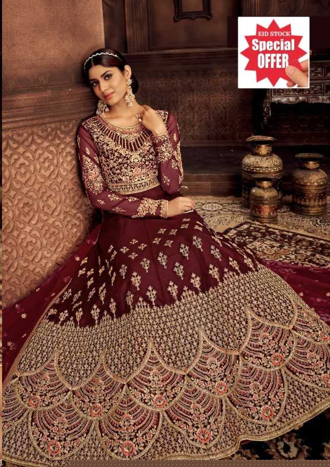 Net RIN197 7771 HOTLADY Gowns Wholesale Embroidery Gowns Anarkali Gown Net Gowns