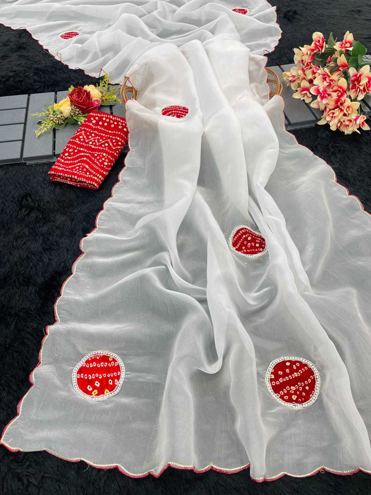 Organza RIN128 205 Sarees Wedding Collections Festive Collections Wholesale Organza Sarees Hand Work Sarees Sarees With Blouse