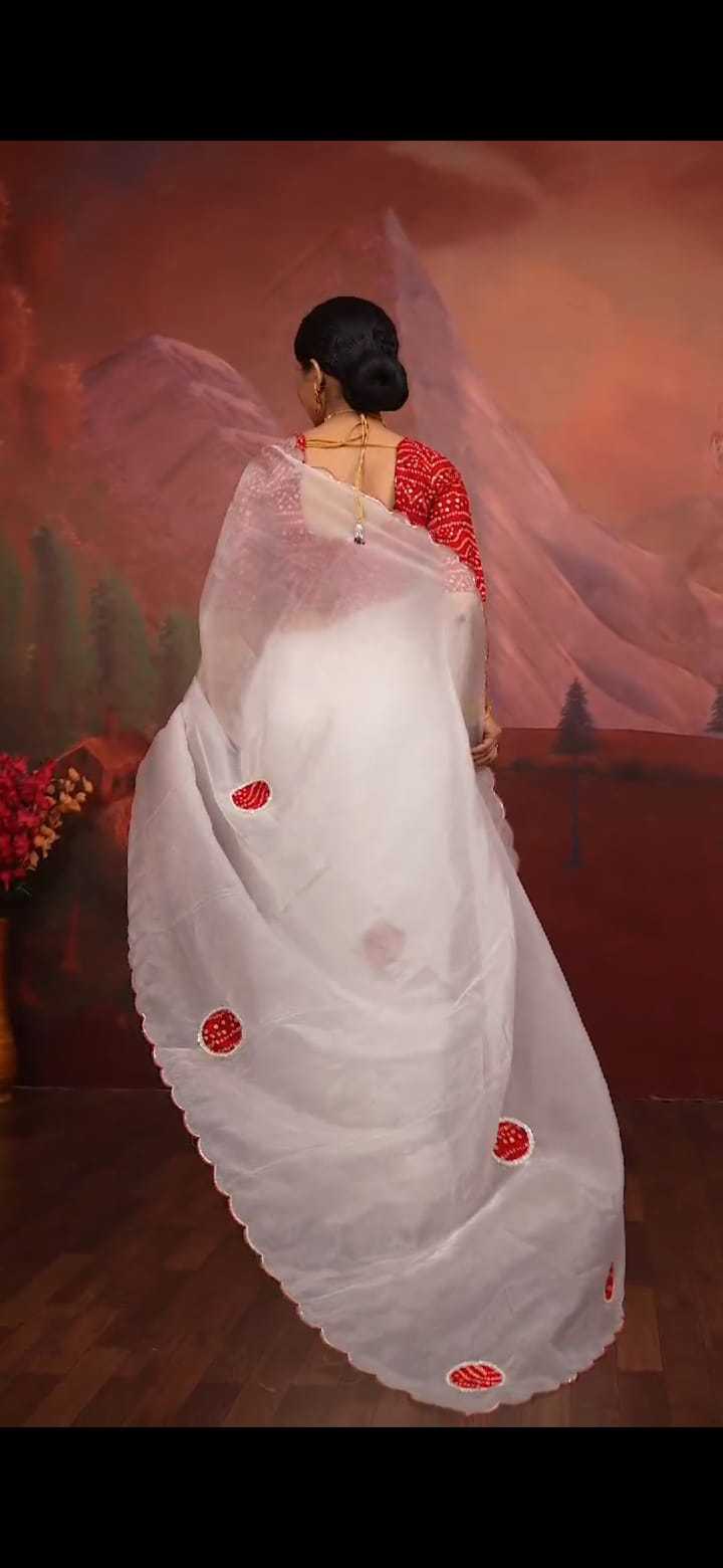 Organza RIN128 205 Sarees Wedding Collections Festive Collections Wholesale Organza Sarees Hand Work Sarees Sarees With Blouse
