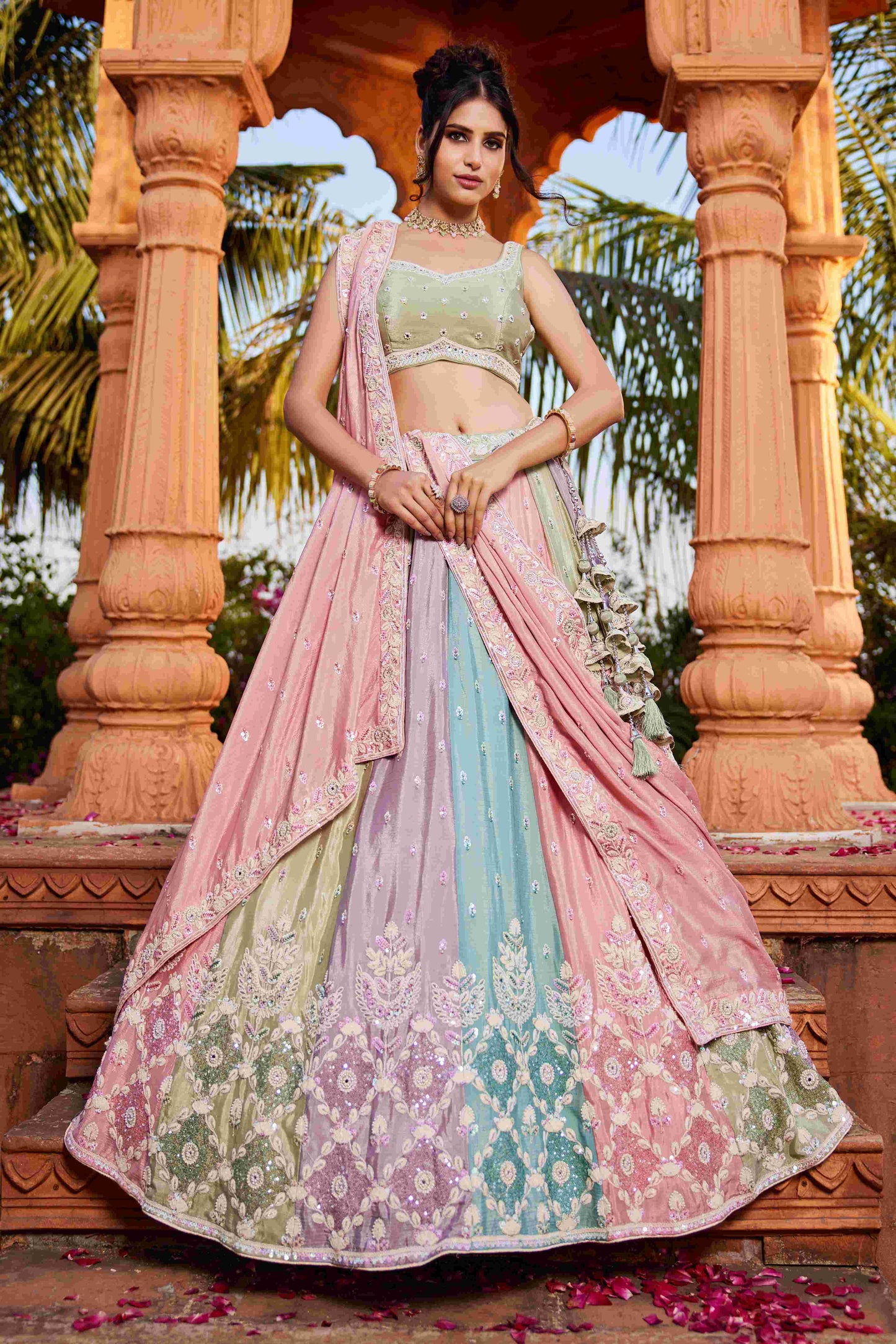 Poly Chiffon RIN197 2656 Lehengas Wholesale Designer Lehenga Fancy Lehenga Chiffon Lehenga