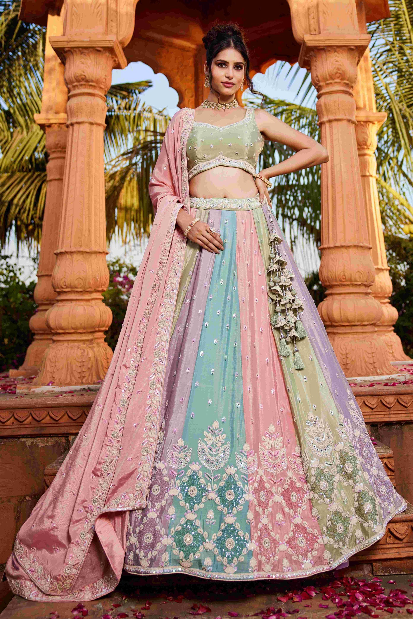 Poly Chiffon RIN197 2656 Lehengas Wholesale Designer Lehenga Fancy Lehenga Chiffon Lehenga