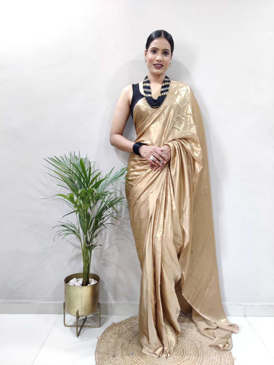Shimmer silk RIN214 009 Sarees Wholesale Ready To Wear Sarees Silk Sarees