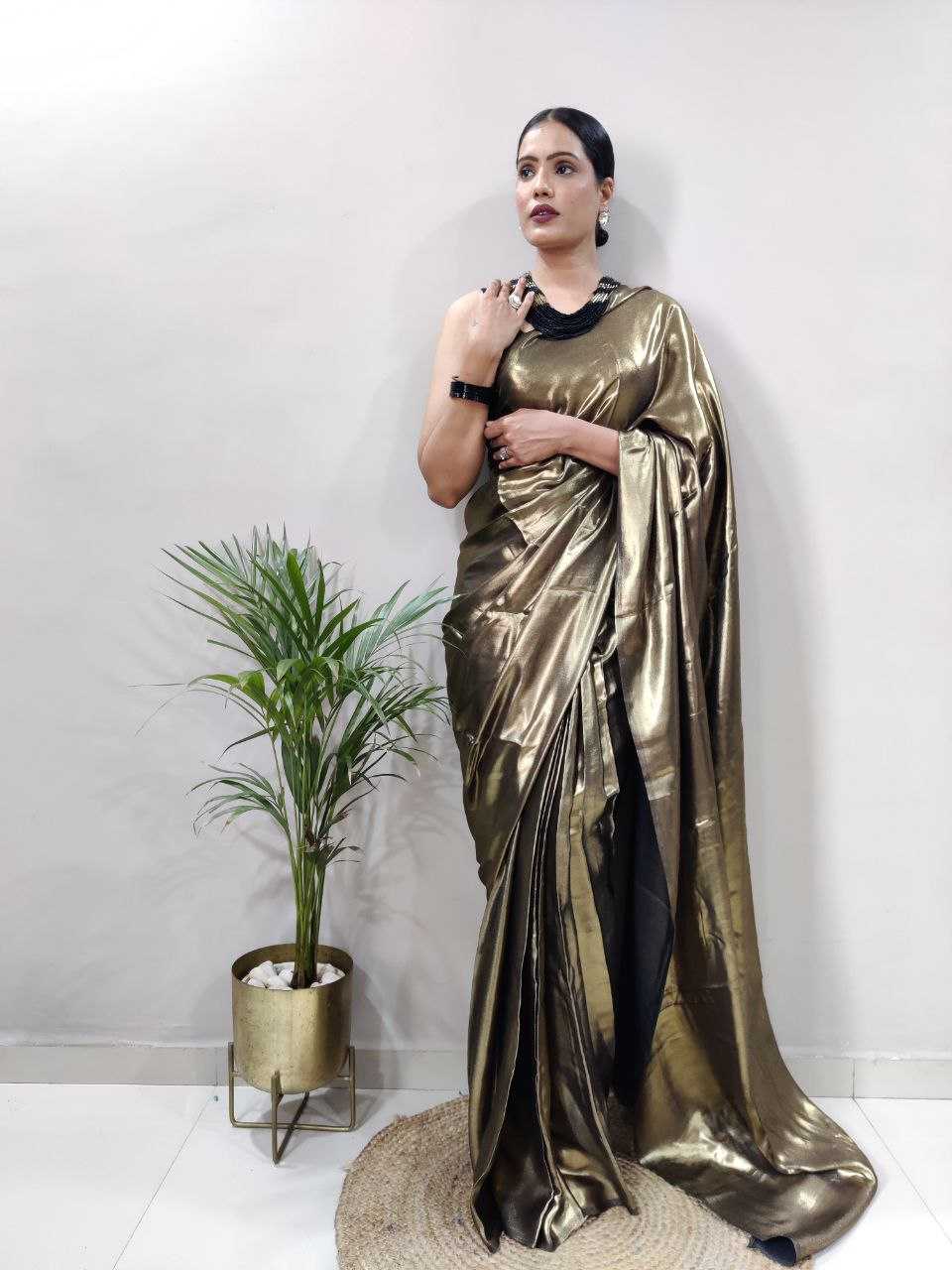 Shimmer silk RIN214 009 Sarees Wholesale Ready To Wear Sarees Silk Sarees