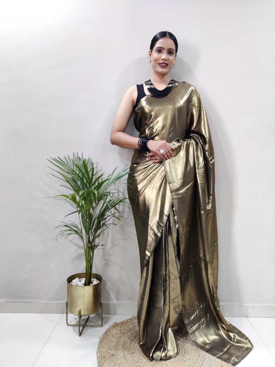 Shimmer silk RIN214 009 Sarees Wholesale Ready To Wear Sarees Silk Sarees