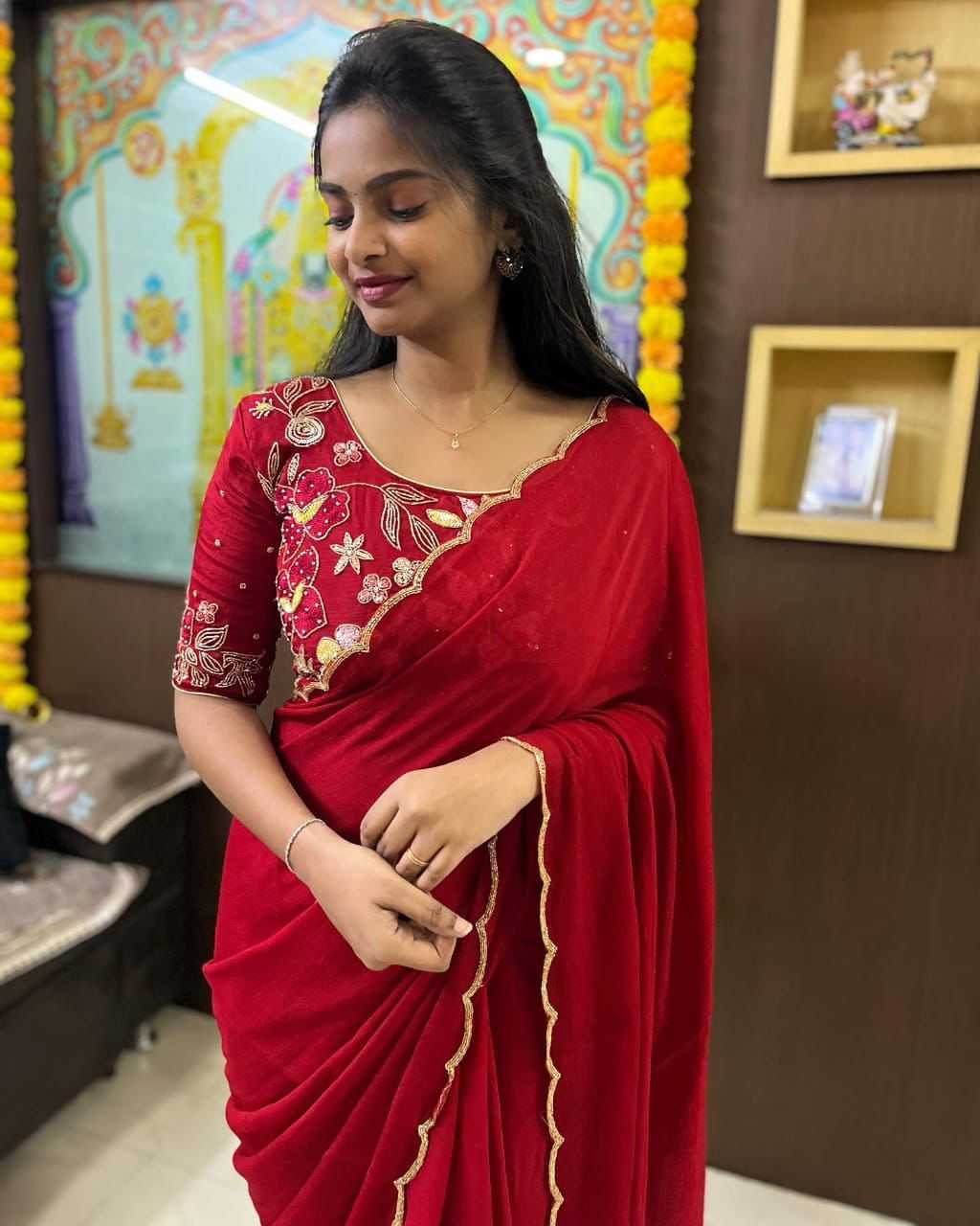 Soft chinon RIN118 228 Sarees Silk Sarees Festive Collections Wholesale Party Wear Sarees Soft Silk Sarees Festival Silk Sarees