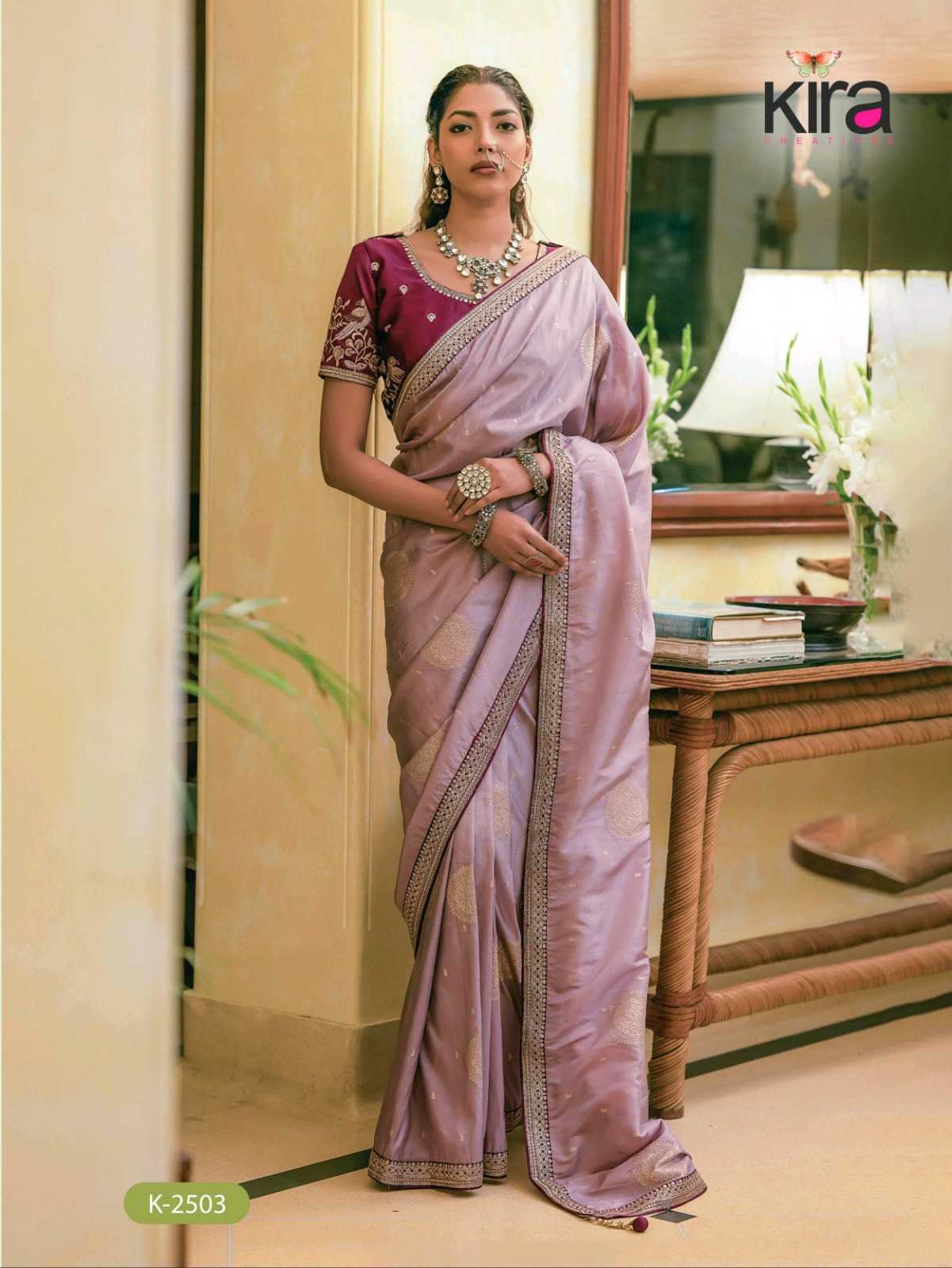Soft Dola RIN184 Khwahish Silk Sarees Wholesale Dola Silk Sarees Silk Sarees With Contrast Pallu Silk Sarees For Weddings