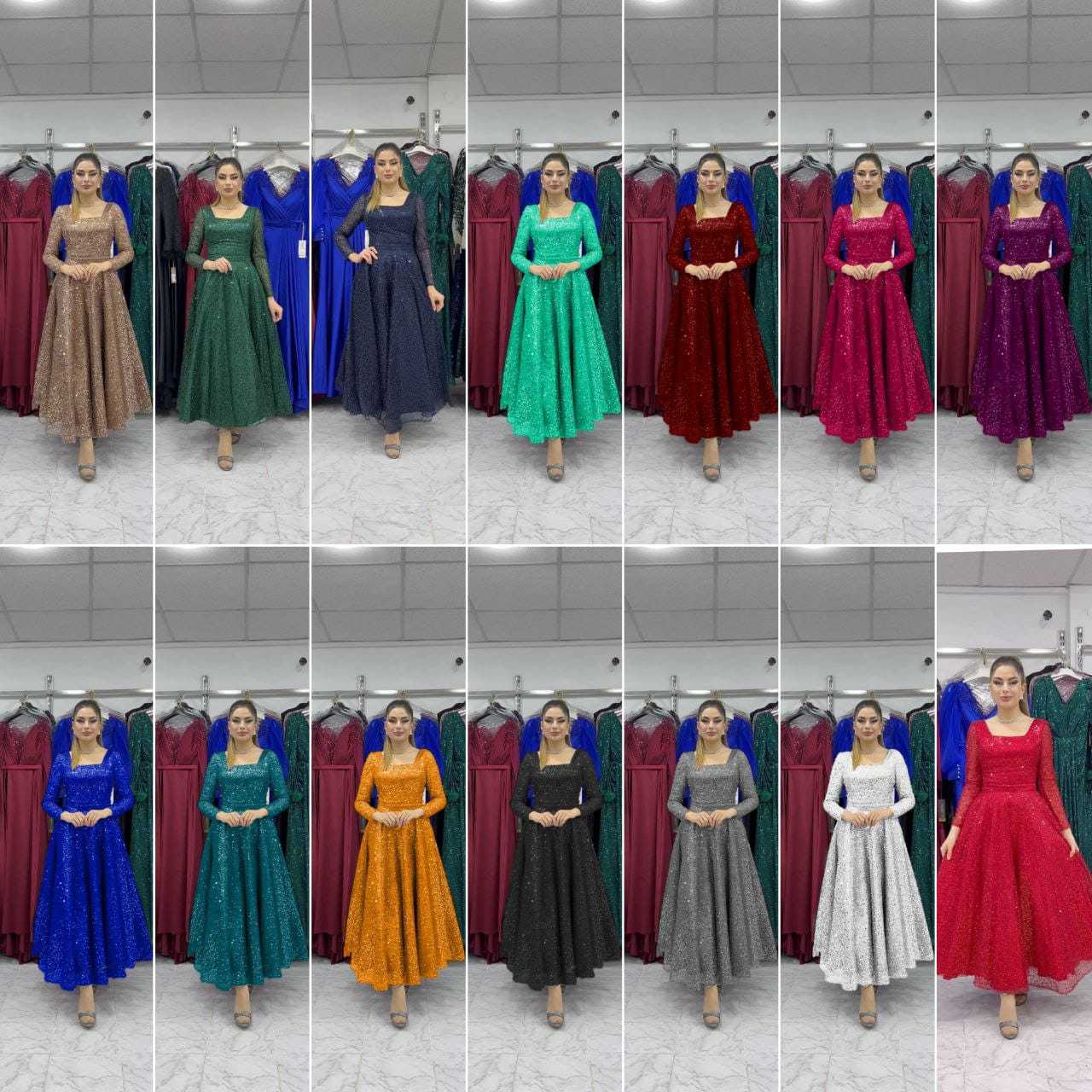 Soft Net RIN157 PC-2701 Gowns Wedding Collections Festive Collections Wholesale Party Gowns Bridal Gowns Sequin Gowns