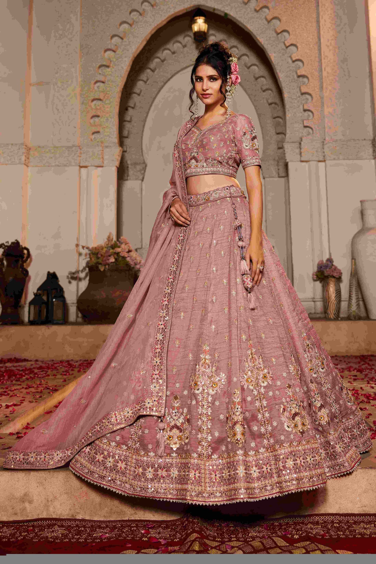 Tissue RIN197 2654 Lehengas Wholesale Designer Lehenga Fancy Lehenga Silk Lehenga