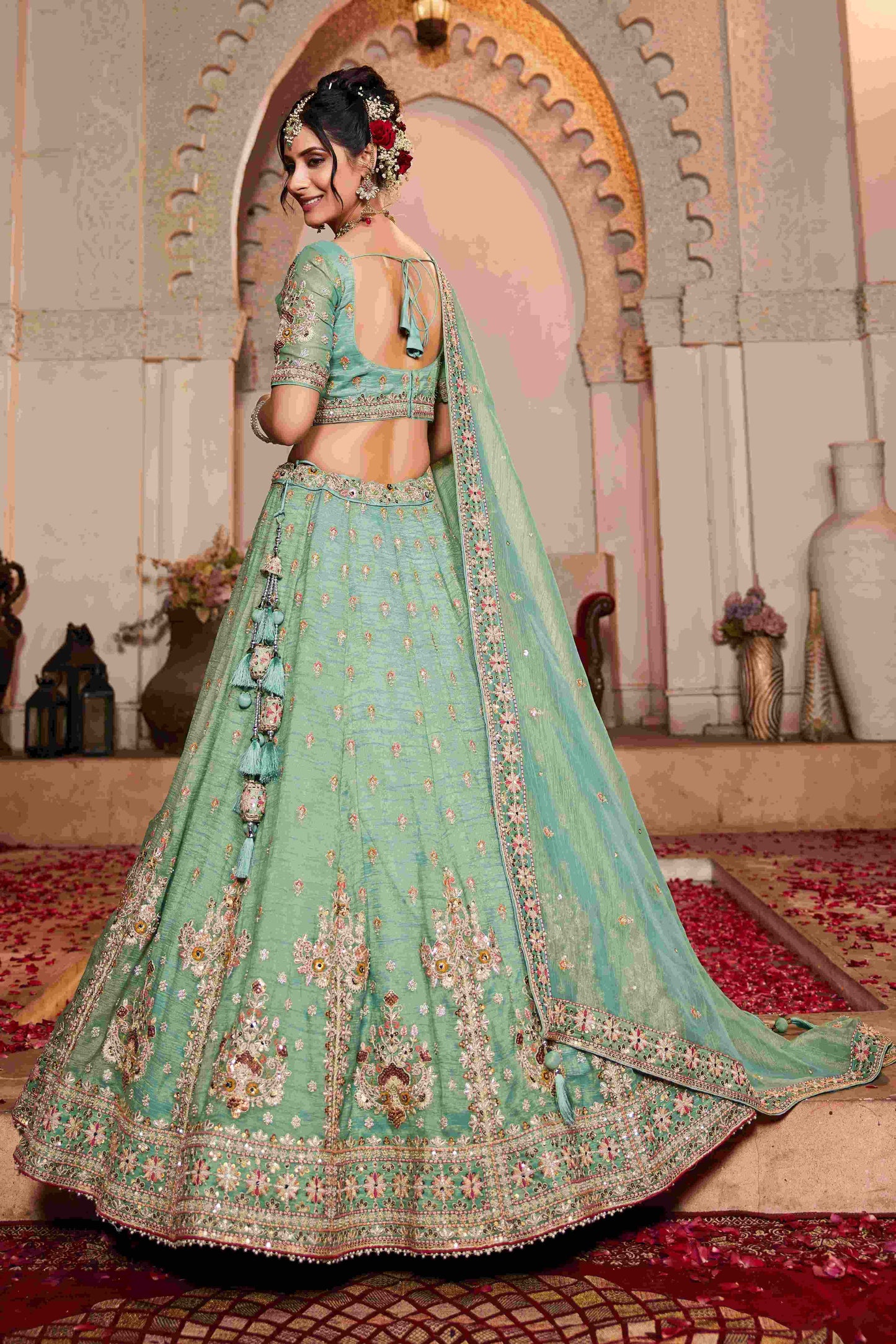 Tissue RIN197 2654 Lehengas Wholesale Designer Lehenga Fancy Lehenga Silk Lehenga