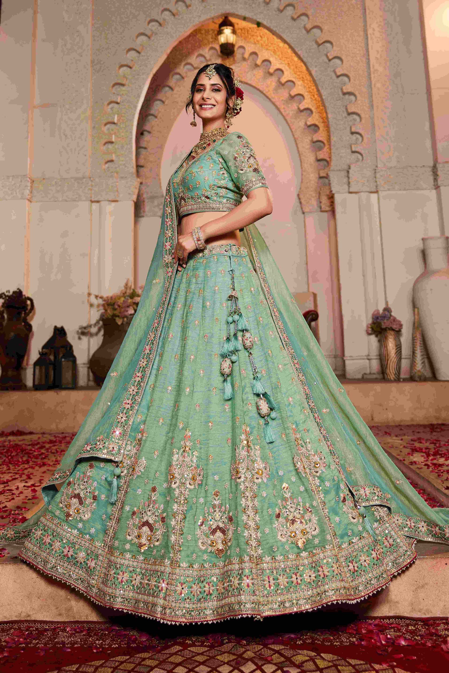 Tissue RIN197 2654 Lehengas Wholesale Designer Lehenga Fancy Lehenga Silk Lehenga