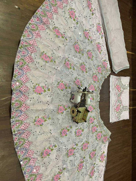 Organza Silk RIN108 1593 Lehengas Wholesale Fancy Lehenga Bridal Lehenga Embroidered Lehenga Sequins Lehenga