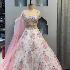 Organza Silk RIN108 1593 Lehengas Wholesale Fancy Lehenga Bridal Lehenga Embroidered Lehenga Sequins Lehenga