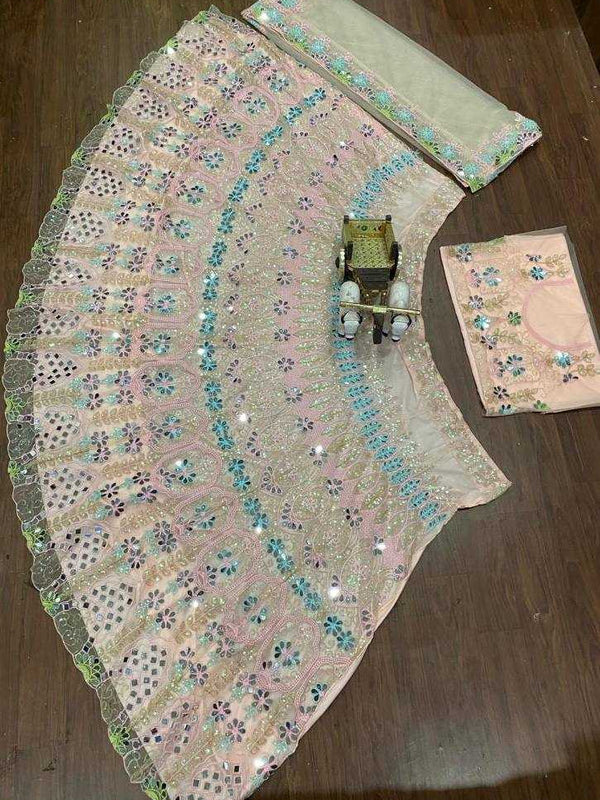 Faux Georgette RIN108 1559 Lehengas Wholesale Fancy Lehenga Bridal Lehenga Embroidered Lehenga Sequins Lehenga Lehenga With Cancan