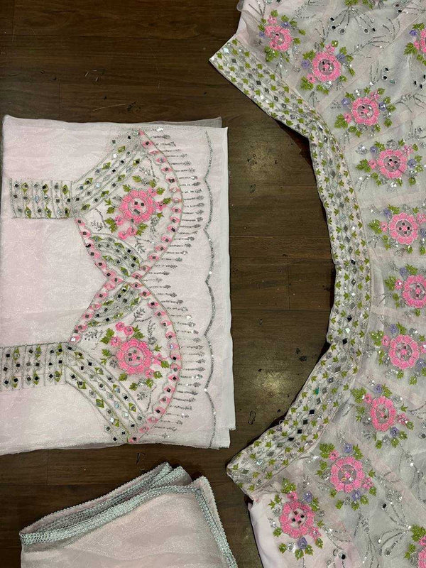 Organza Silk RIN108 1593 Lehengas Wholesale Fancy Lehenga Bridal Lehenga Embroidered Lehenga Sequins Lehenga