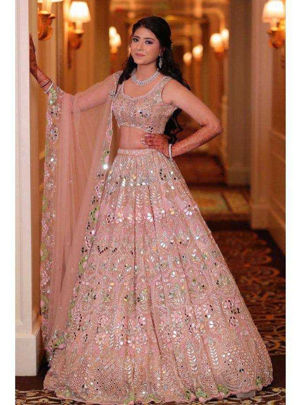 Faux Georgette RIN108 1559 Lehengas Wholesale Fancy Lehenga Bridal Lehenga Embroidered Lehenga Sequins Lehenga Lehenga With Cancan