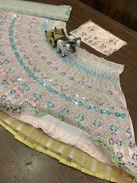 Faux Georgette RIN108 1559 Lehengas Wholesale Fancy Lehenga Bridal Lehenga Embroidered Lehenga Sequins Lehenga Lehenga With Cancan