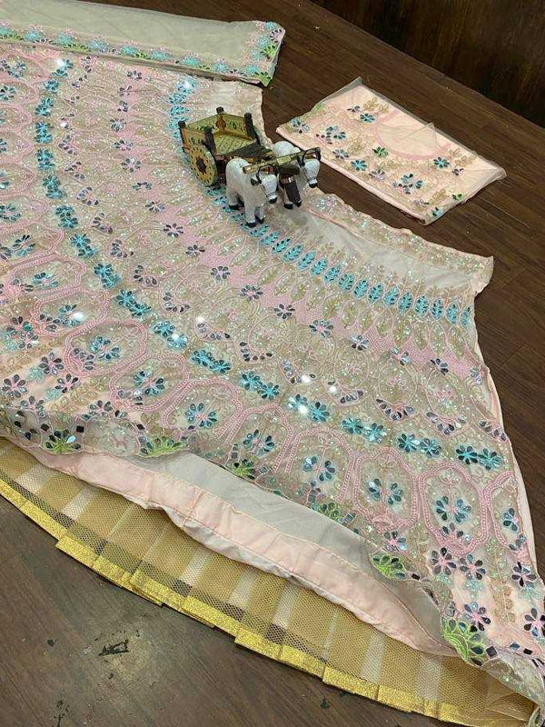 Faux Georgette RIN108 1559 Lehengas Wholesale Fancy Lehenga Bridal Lehenga Embroidered Lehenga Sequins Lehenga Lehenga With Cancan