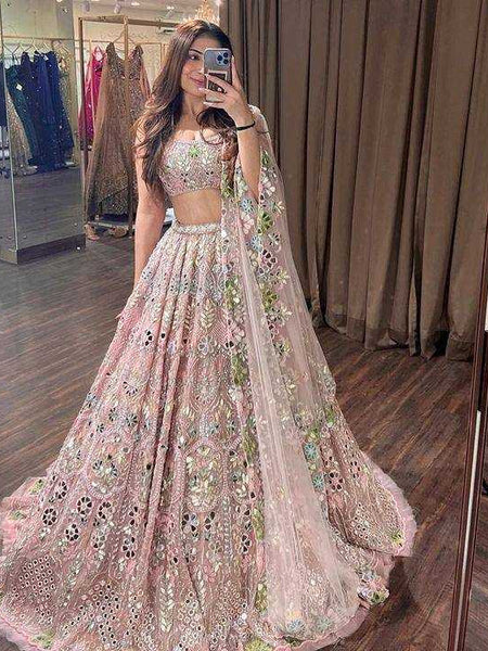 Faux Georgette RIN108 1559 Lehengas Wholesale Fancy Lehenga Bridal Lehenga Embroidered Lehenga Sequins Lehenga Lehenga With Cancan