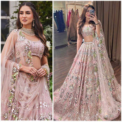 Faux Georgette RIN108 1559 Lehengas Wholesale Fancy Lehenga Bridal Lehenga Embroidered Lehenga Sequins Lehenga Lehenga With Cancan