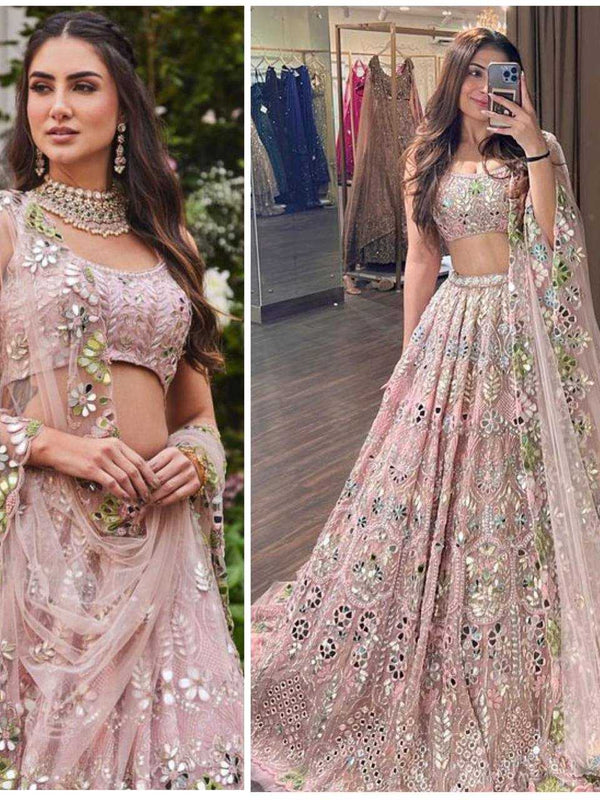 Faux Georgette RIN108 1559 Lehengas Wholesale Fancy Lehenga Bridal Lehenga Embroidered Lehenga Sequins Lehenga Lehenga With Cancan