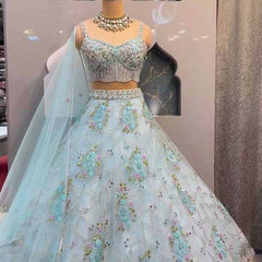 Organza Silk RIN108 1593 Lehengas Wholesale Fancy Lehenga Bridal Lehenga Embroidered Lehenga Sequins Lehenga