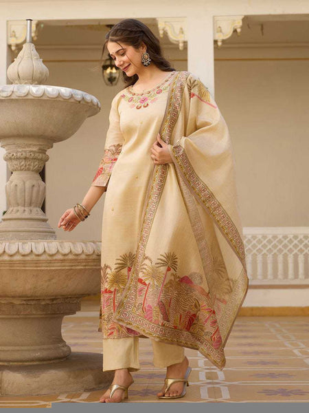 Assam Silk RIN222 RADHIKA-134 Suits & Dresses Wedding Collections Festive Collections Wholesale Embroidery Suits Ladies Silk Suit Wedding Outfits