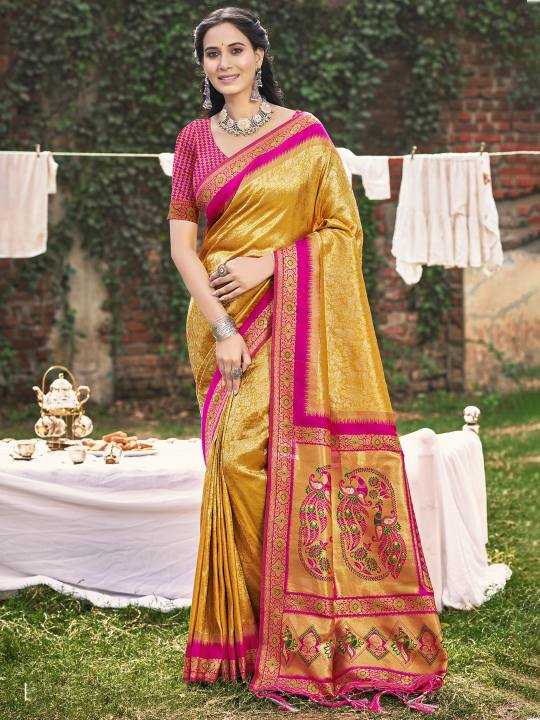 Banarasi Soft Silk RIN197 1200 JARDOSHI SILK Sarees Wedding Collections Wholesale Fancy Sarees Engagement Outfits