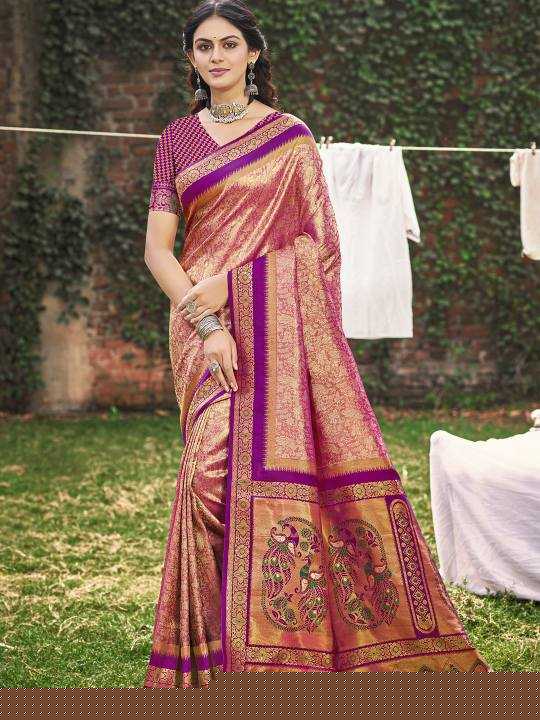 Banarasi Soft Silk RIN197 1200 JARDOSHI SILK Sarees Wedding Collections Wholesale Fancy Sarees Engagement Outfits