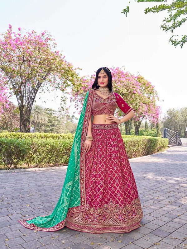 Banarasi Soft Silk RIN197 Naseehat-2695 Lehengas Wedding Collections Festive Collections Wholesale Designer Lehenga Silk Lehenga Banarasi Lehenga