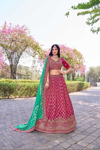 Banarasi Soft Silk RIN197 Naseehat-2695 Lehengas Wedding Collections Festive Collections Wholesale Designer Lehenga Silk Lehenga Banarasi Lehenga