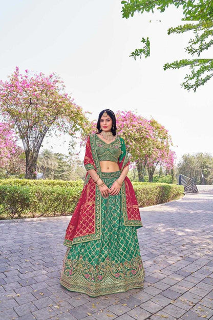 Banarasi Soft Silk RIN197 Naseehat-2695 Lehengas Wedding Collections Festive Collections Wholesale Designer Lehenga Silk Lehenga Banarasi Lehenga