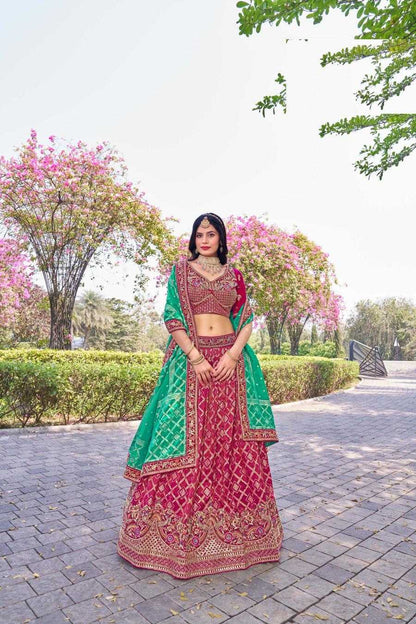 Banarasi Soft Silk RIN197 Naseehat-2695 Lehengas Wedding Collections Festive Collections Wholesale Designer Lehenga Silk Lehenga Banarasi Lehenga