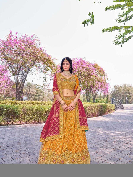 Banarasi Soft Silk RIN197 Naseehat-2695 Lehengas Wedding Collections Festive Collections Wholesale Designer Lehenga Silk Lehenga Banarasi Lehenga